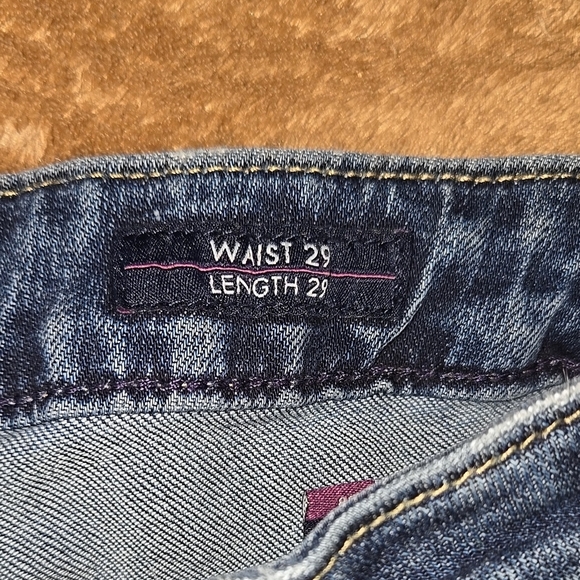 Vigoss Blue The Jagger Distressed Skinny  Jeans Size 29 Waist - Picture 4 of 6